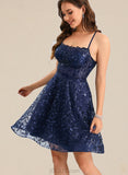 Dahlia A-line Scoop Short/Mini Lace Homecoming Dress UKP0021387