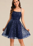 Dahlia A-line Scoop Short/Mini Lace Homecoming Dress UKP0021387