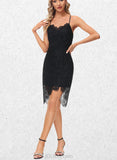 Hilda Sheath/Column V-Neck Lace Cocktail Dress UKP0021390