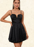 Cherish A-line Sweetheart Short/Mini Polyester Homecoming Dress With Sequins UKP0021462