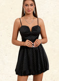 Cherish A-line Sweetheart Short/Mini Polyester Homecoming Dress With Sequins UKP0021462