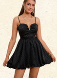 Cherish A-line Sweetheart Short/Mini Polyester Homecoming Dress With Sequins UKP0021462