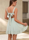 Selah A-line Sweetheart Short/Mini Chiffon Homecoming Dress With Cascading Ruffles UKP0021465