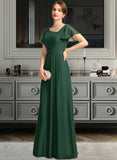 Rosa A-line Asymmetrical Floor-Length Chiffon Mother of the Bride Dress With Appliques Lace Sequins UKP0021792