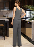 Adison Jumpsuit/Pantsuit Separates Scoop Floor-Length Chiffon Mother of the Bride Dress UKP0021940