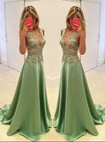 Sexy Appliques Prom Dresses Long Evening Dresses Prom Dresses On Sale T189