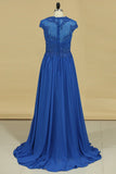 Chiffon V Neck With Applique And Ruffles A Line Evening Dresses