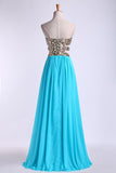 Prom Dresses A Line Sweetheart Floor Length Chiffon