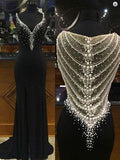 Mermaid Black Long Charming Evening Dress Formal Women Dress Prom Dresses JS97