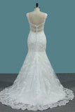 Mermaid Wedding DressesV Neck Tulle With Applique Mermaid Court Train