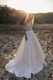 Sexy Lace Appliques High Neck Country Wedding Dresses, Beach Bridal Dresses SJS15528