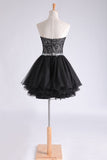 Sweetheart A Line Short/Mini Homecoming Dress With Applique Beaded