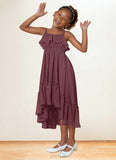 Alisson A-Line Ruched Chiffon Asymmetrical Dress SJSP0019993