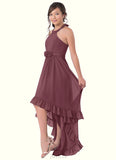 Sylvia A-Line Chiffon Asymmetrical Junior Bridesmaid Dress SJSP0019969