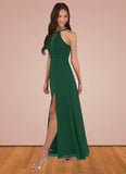 Mackenzie A-Line Lace Chiffon Floor-Length Dress SJSP0019755