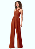 Harriet Pleated Chiffon Jumpsuit Paprika Dress SJSP0019654