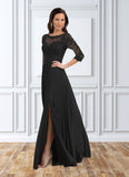 Jade A-Line Sequins Chiffon Floor-Length Dress SJSP0019885