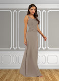 Deborah Sheath Sequins Lace Floor-Length Dress SJSP0019861