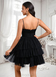 Leilani Ball-Gown/Princess Scoop Short Tulle Homecoming Dress With Pleated Ruffle JLP0025648