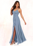 Kate A-Line Chiffon Floor-Length Dress SJSP0019667