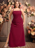 Hilda Trumpet/Mermaid Square Floor-Length Chiffon Bridesmaid Dress JLP0025826