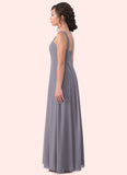 Amara A-Line Sweetheart Neckline Chiffon Floor-Length Junior Bridesmaid Dress SJSP0019994