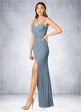 Miriam A-Line Pleated Mesh Floor-Length Dress SJSP0019751