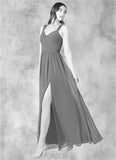 Carla A-Line Sweetheart Neckline Chiffon Floor-Length Dress SJSP0019670