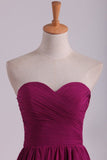 Bridesmaid Dresses A Line Sweetheart Chiffon With Ruffles