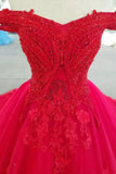 Off The Shoulder Wedding Dresses / Prom Dresses A Line With Beading Applique