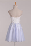 Homecoming Dresses Sweetheart Tulle With Applique A Line