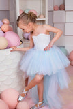 Sweetheart A Line Flower Girl Dresses Tulle & Lace Asymmetrical