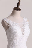 Wedding Dresses Scoop A Line Tulle With Applique