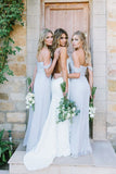 Bridesmaid Dresses A Line Off The Shoulder Chiffon With Ruffles