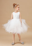 Chic Sleeveless Lace Tulle Flower Girl Dresses