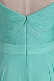 Chiffon Straps Bridesmaid Dresses Ruffled Bodice A Line