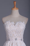 A Line Sweetheart With Beading Homecoming Dresses Lace Short/Mini