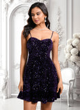 Mireya A-line Sweetheart Short Sequin Homecoming Dress JLP0025649