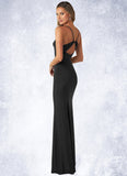 Andrea Sheath Ruched Luxe Knit Floor-Length Dress SJSP0019770