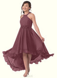 Sylvia A-Line Chiffon Asymmetrical Junior Bridesmaid Dress SJSP0019969