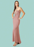 Janae Sheath Sweetheart Neckline Luxe Knit Asymmetrical Dress SJSP0019822