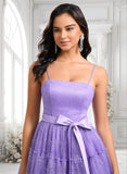 Desirae Ball-Gown/Princess Straight Short Tulle Homecoming Dress With Bow JLP0025717