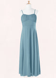 Aurora A-Line Sweetheart Neckline Chiffon Floor-Length Junior Bridesmaid Dress SJSP0019985