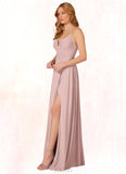 Lorena A-Line Stretch Chiffon Floor-Length Dress SJSP0019710