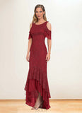 Anna Sheath Lace Asymmetrical Dress SJSP0019882