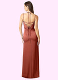 Sadie Sheath Corset Stretch Satin Floor-Length Dress SJSP0019662