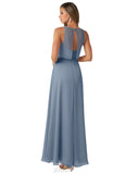 Payten A-Line Chiffon Floor-Length Dress SJSP0019778