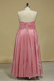 Plus Size Bridesmaid Dress A Line Sweetheart With Ruffles