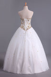 Charming Quinceanera Dresses Sweetheart A Line Floor Length With Beads Ivory