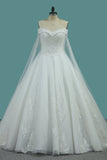 New Arrival Bling Wedding Dresses Off The Shoulder A Line Tulle Lace Up